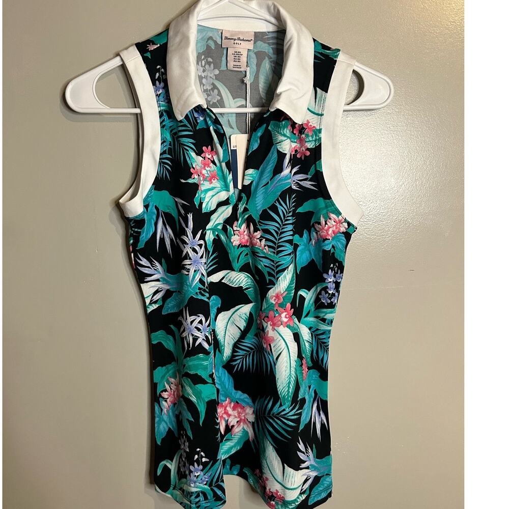 Tommy Bahama Golf Tank Tropical Floral 1/4 Zip, size XS